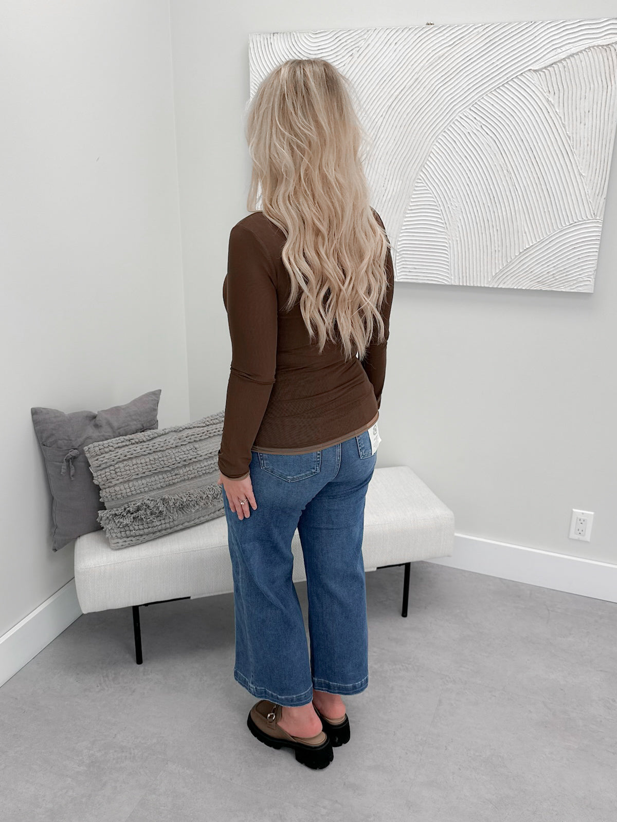 Birdie Sheer Double Overlay in Brown