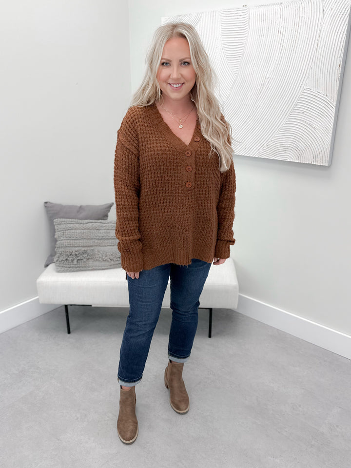 Tatiana Sweater in Rust Brown