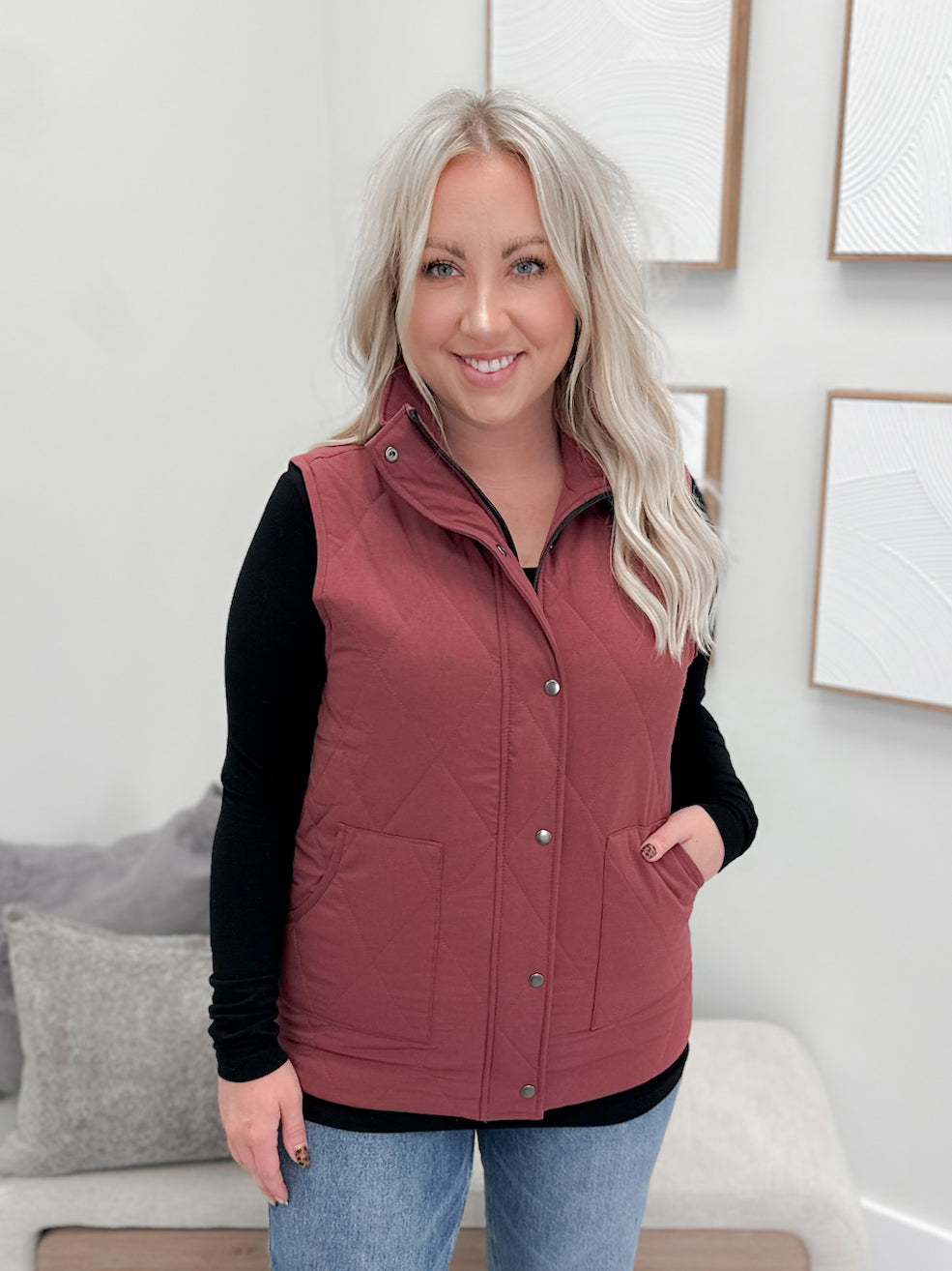 Remy Vest in Burgundy