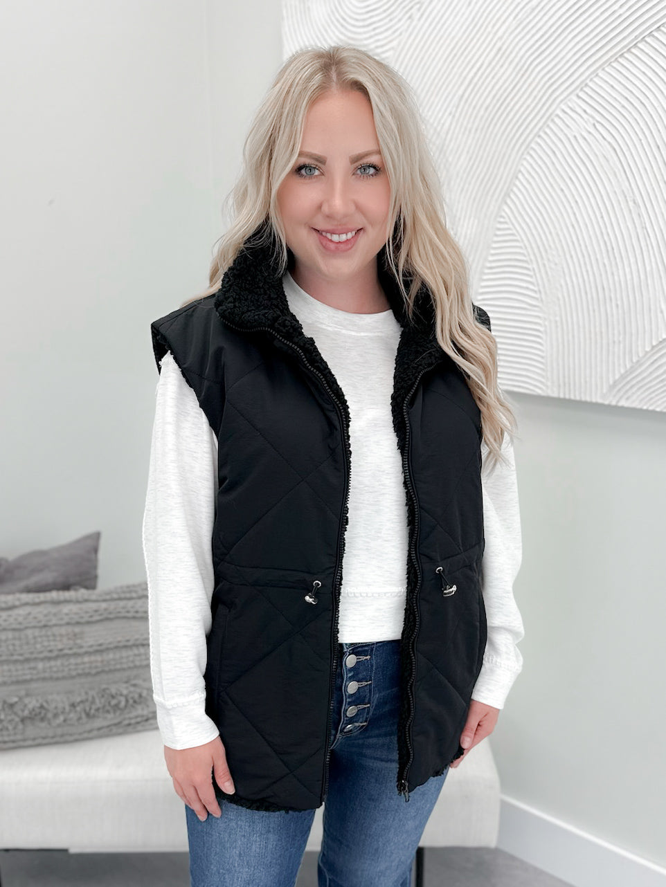 Jaden Vest in Black - Small