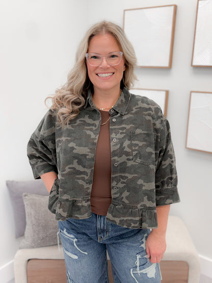 Jane Camo Jean Jacket