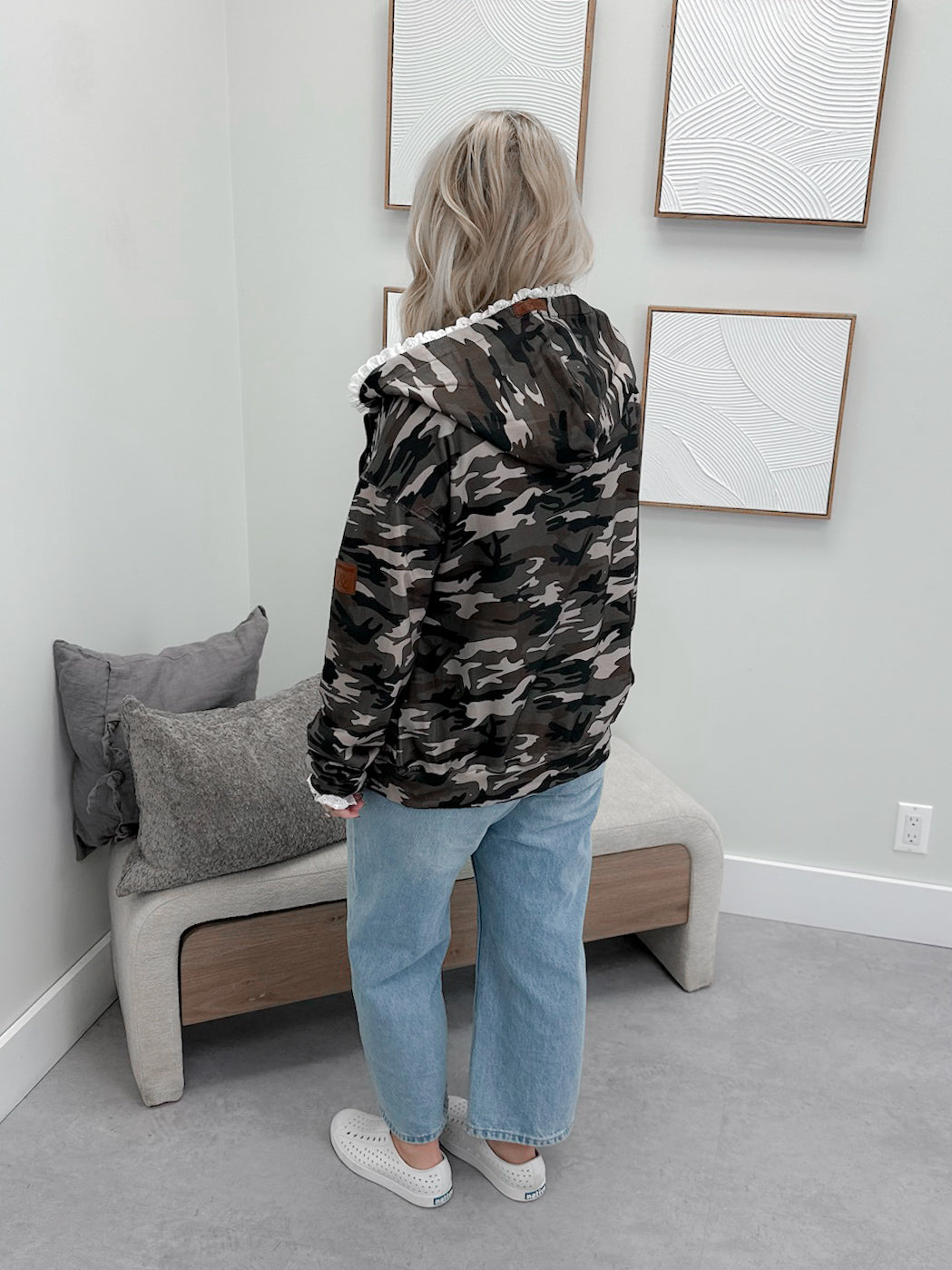 University Full Zip in Camo Lace by Ampersand Ave