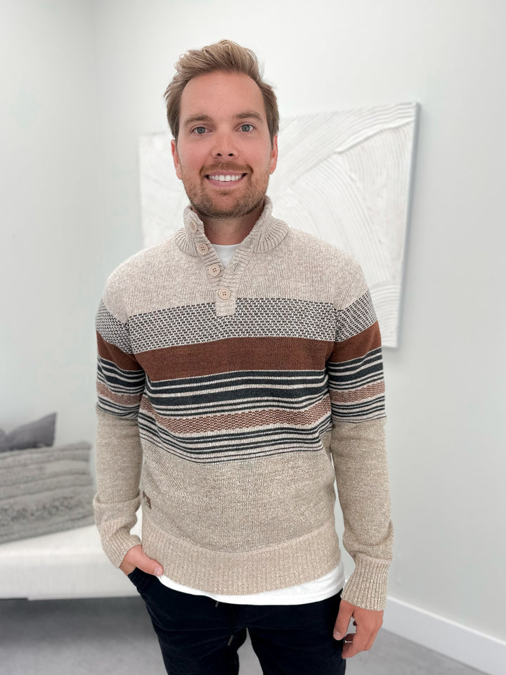 Mens Odin Knit Pullover in Hummus