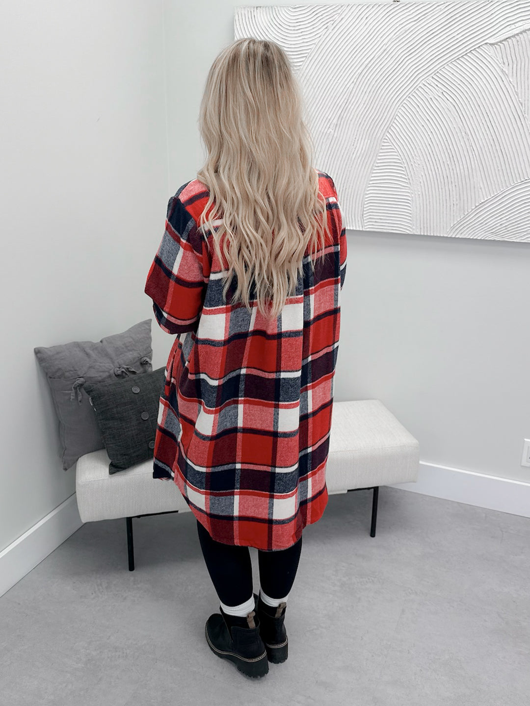 Brooklyn Shacket in Red