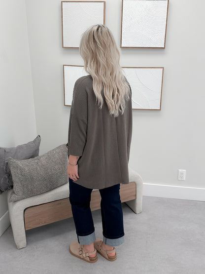 Tayla Wave Top in Mushroom
