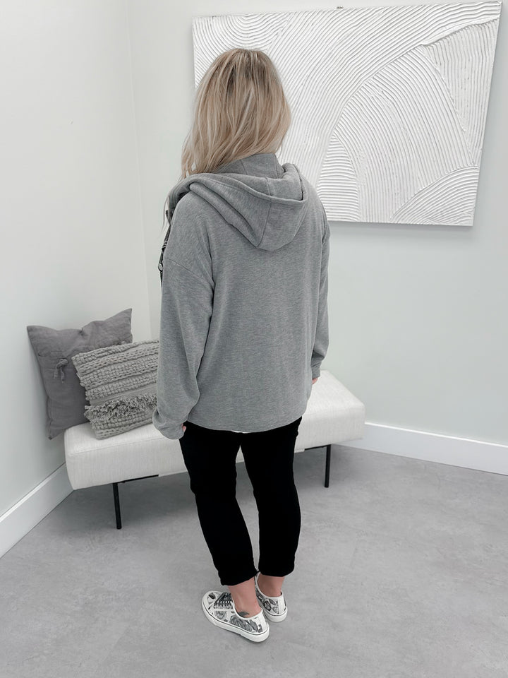 River Layered Jacket in Grey/Acid Black