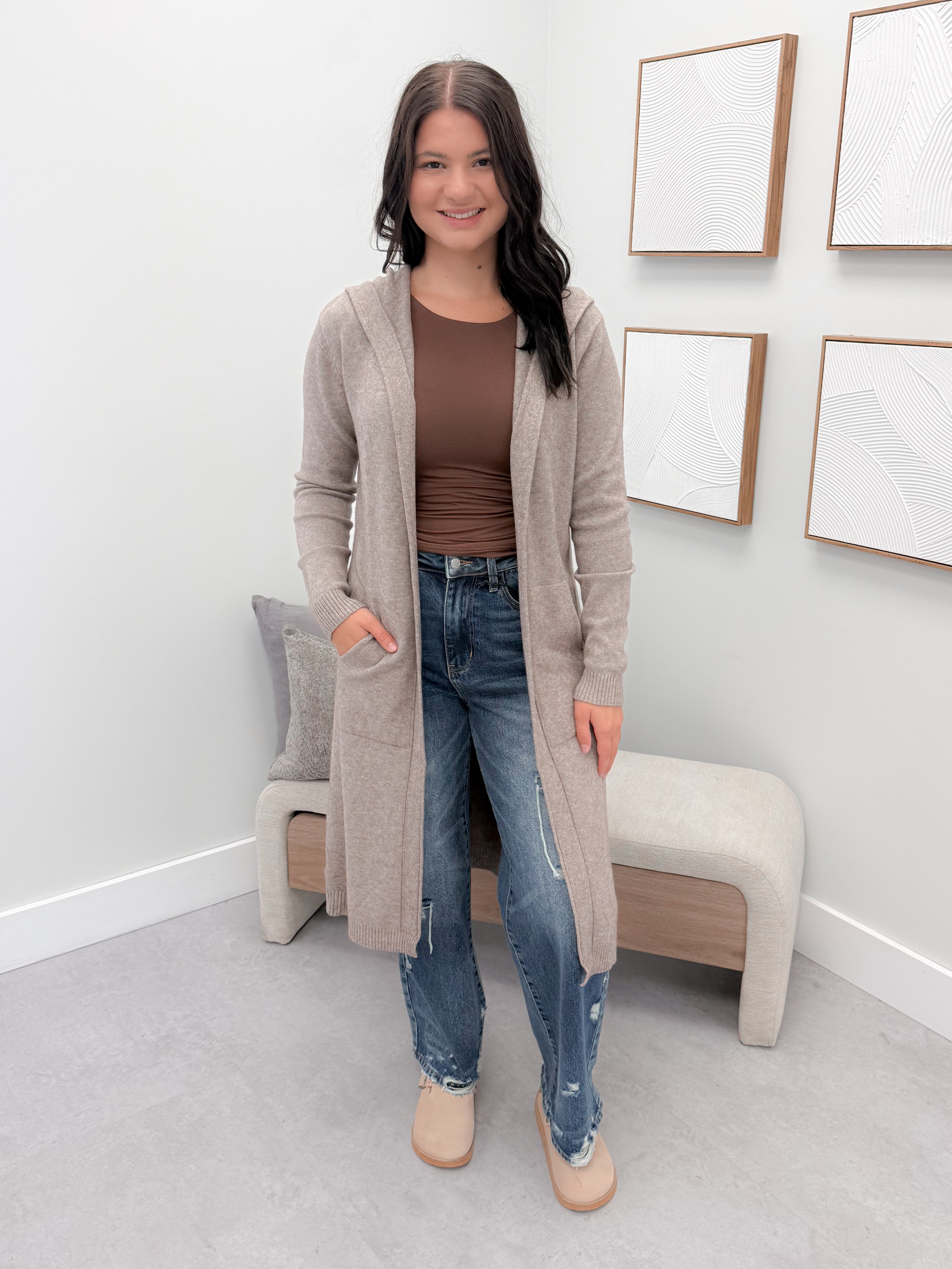 Outlaw Cardigan in Mocha