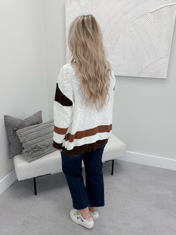 Damson Cardi In Ivory