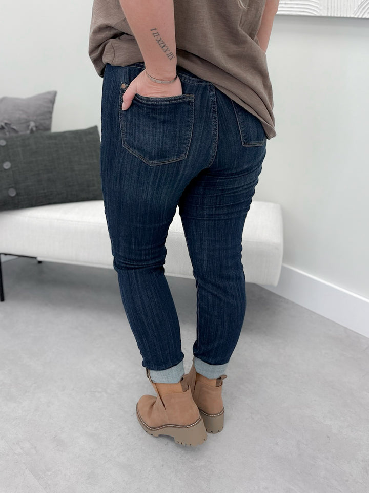 Pull On Jeans in Dark Wash by Judy Blue