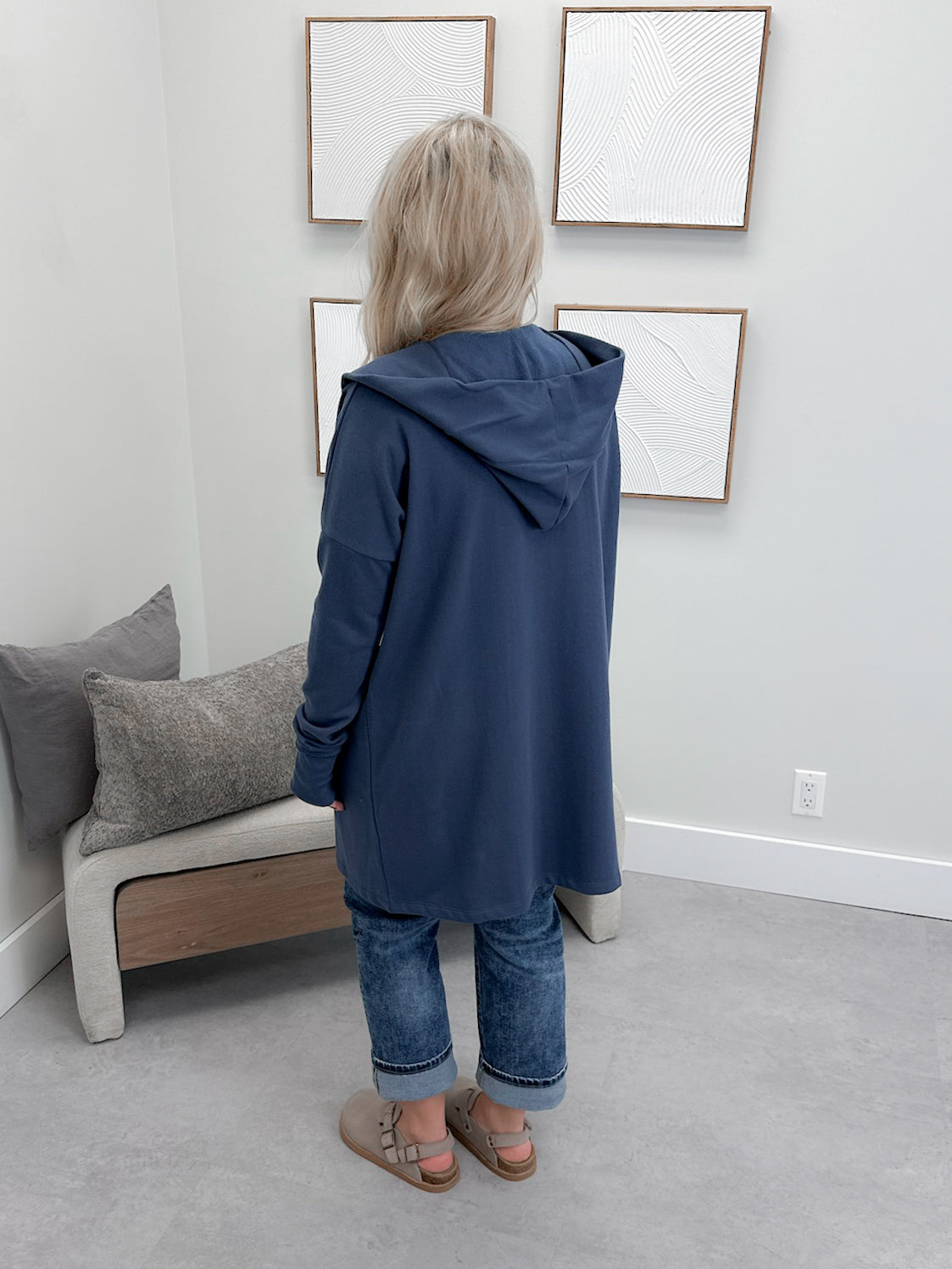 726 Hooded Cardigan in Dark Waters by Twenty Nine the Label