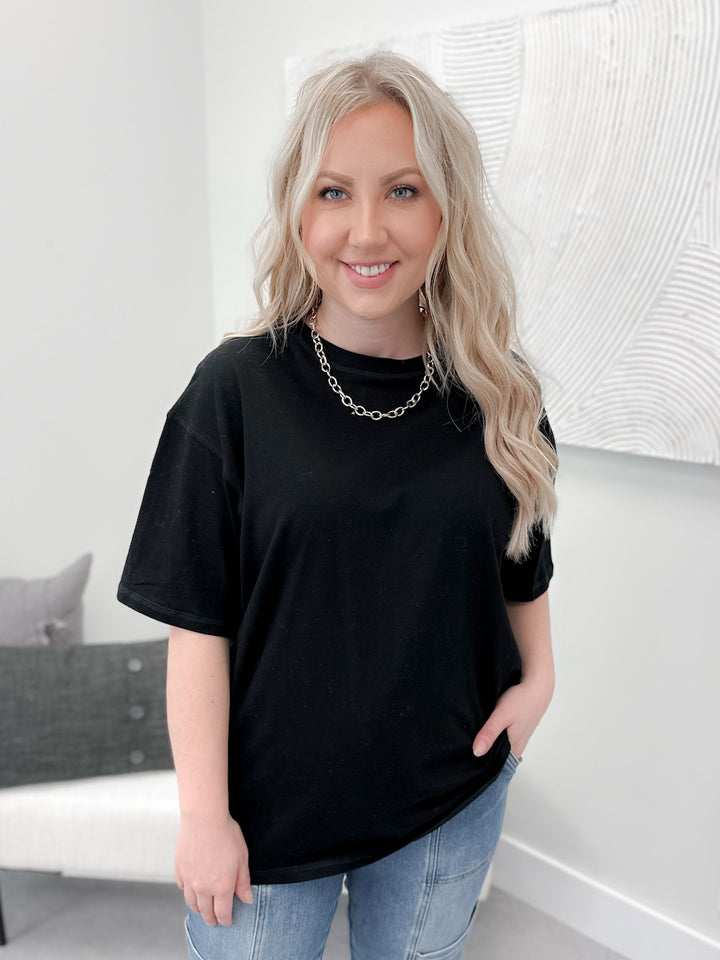 Basic Boyfriend Tee in Black