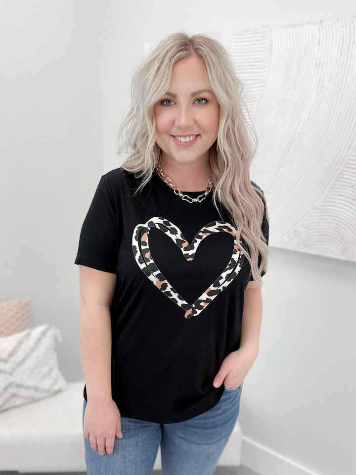 Crazy in Love Tee in Black by Ash + Antler