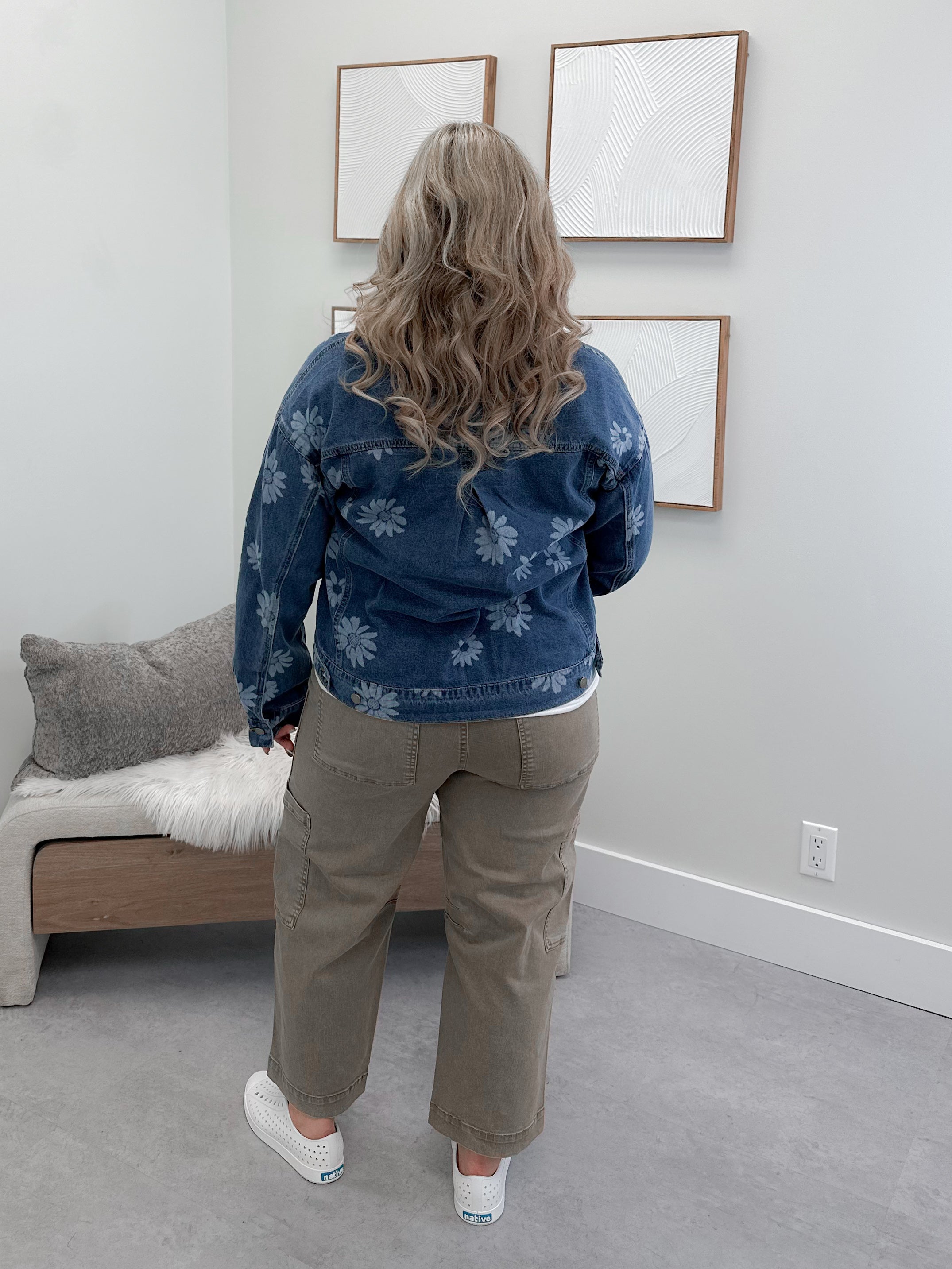 Rio Jean Jacket in Blue Daisy