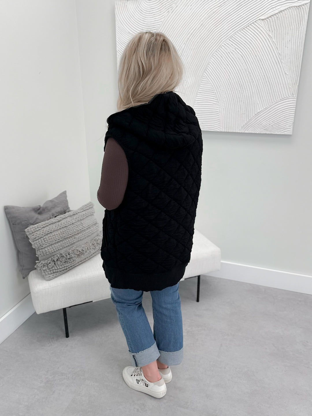 Marley Quilted Vest in Black