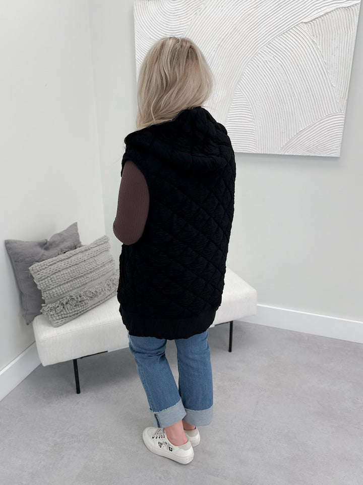 Marley Quilted Vest in Black