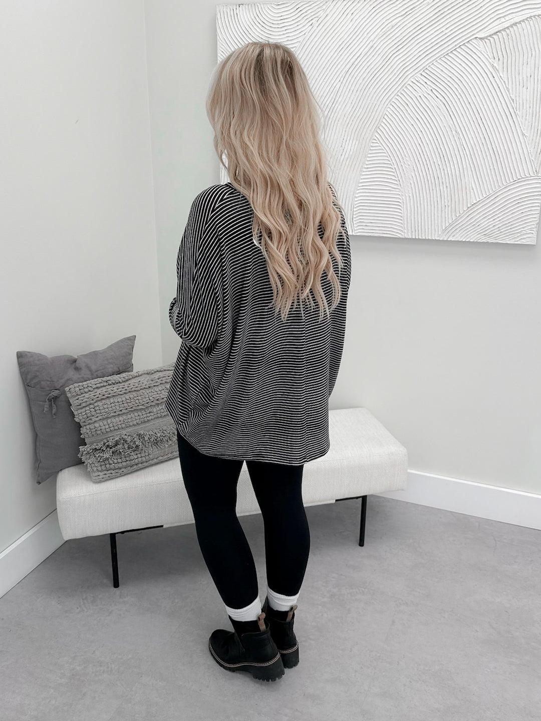Inka Top in Striped Black