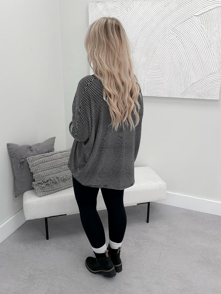 Inka Top in Striped Black