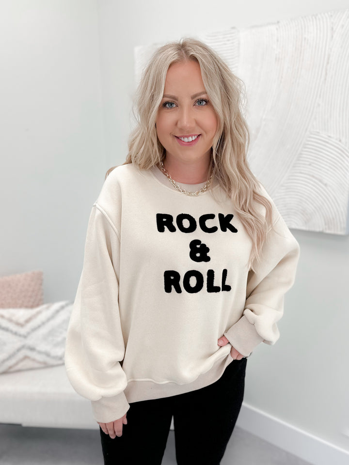 Rock and Roll Pullover in Tan