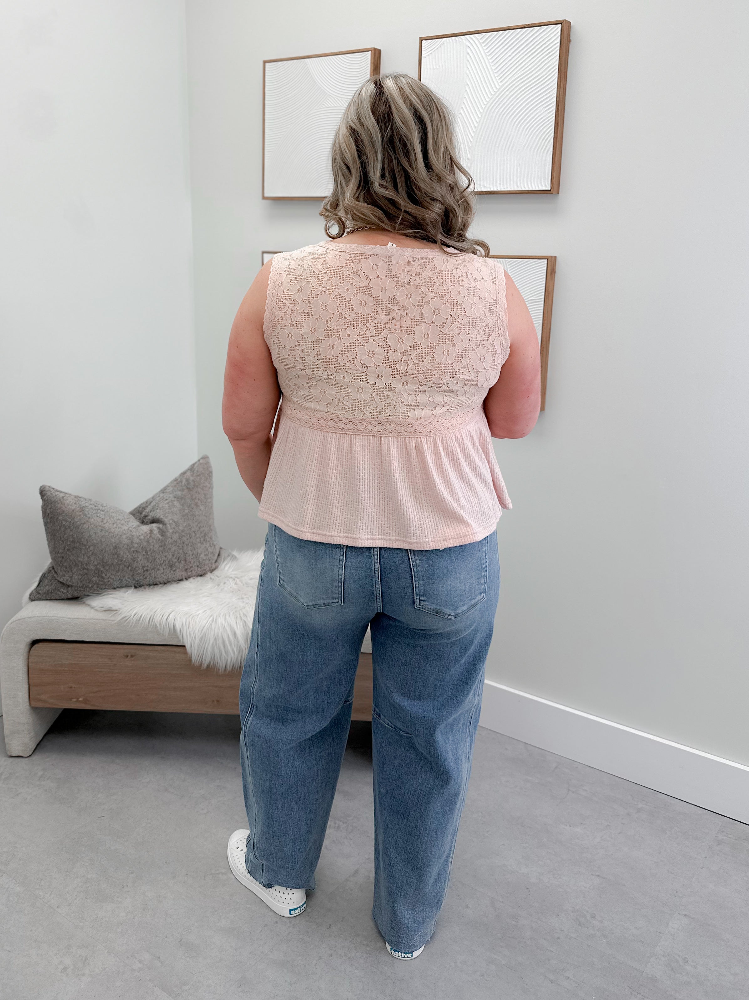 Fiore Tank in Blush