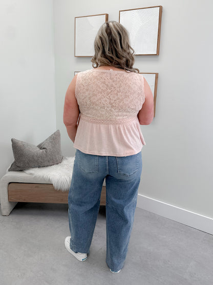 Fiore Tank in Blush