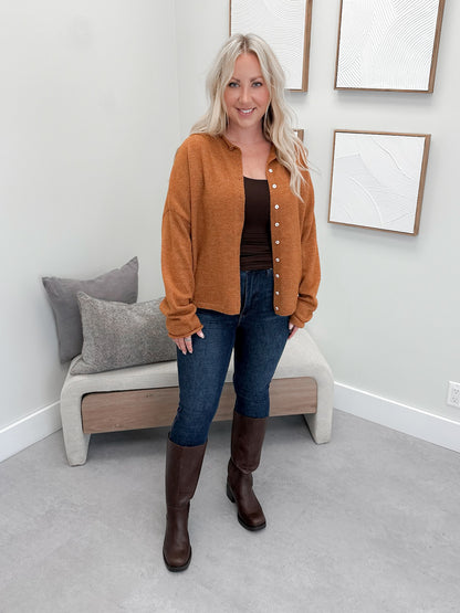 Ember Cardigan in Rust