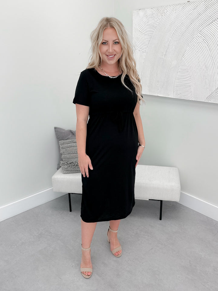 Gracelynn Midi Dress in Black