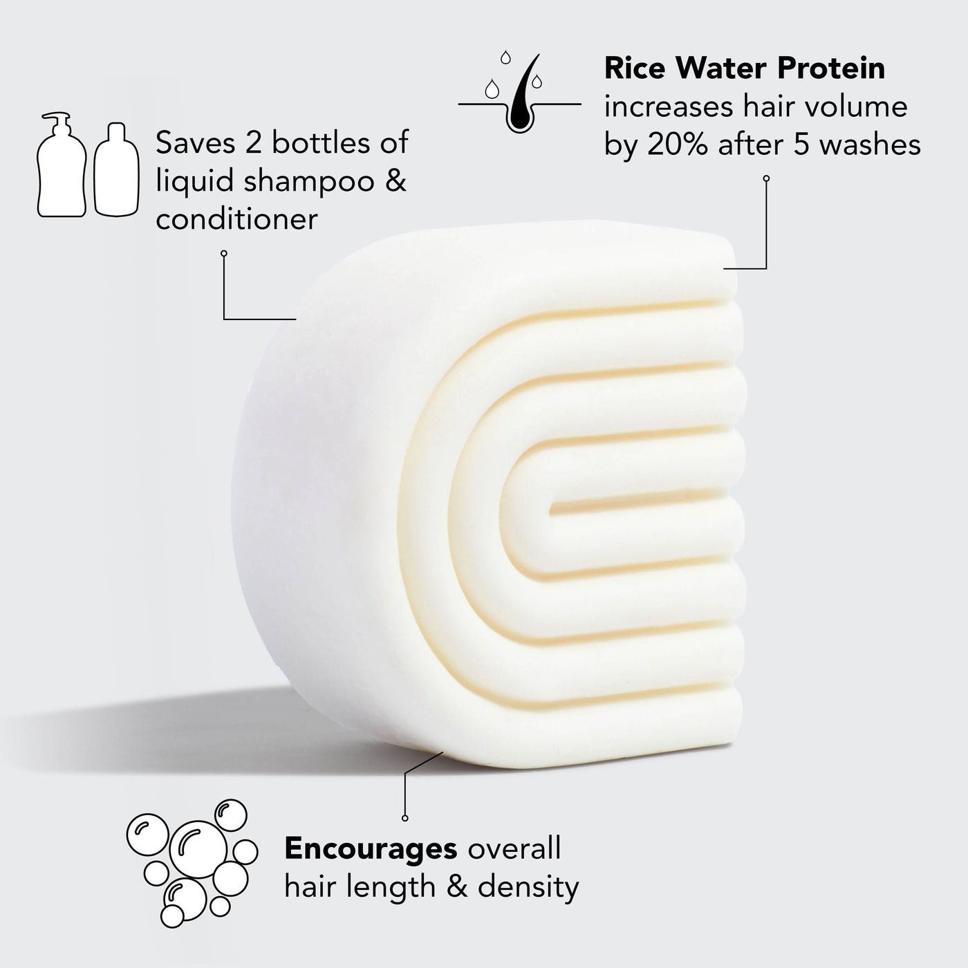 Kitsch Rice Water Protein Conditioner Bar For Hair Growth