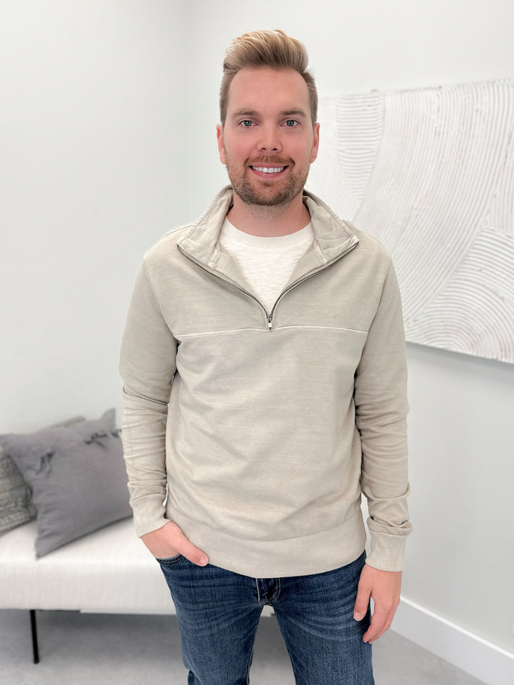 Brock Mens Pullover in Clay