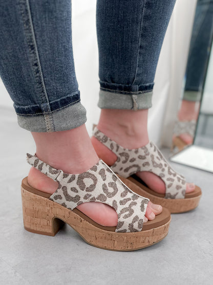 Miss Carley Sandal in Tan Sparkle by Corkys