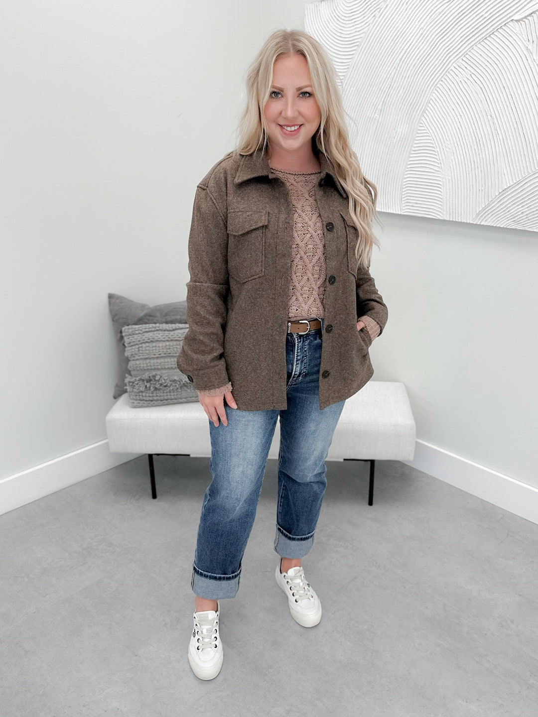 Autumn Shacket in Brown