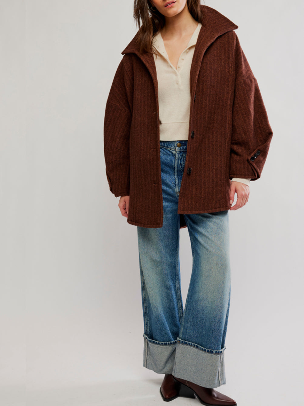 Beau Cocoon Coat in Brown by Free People