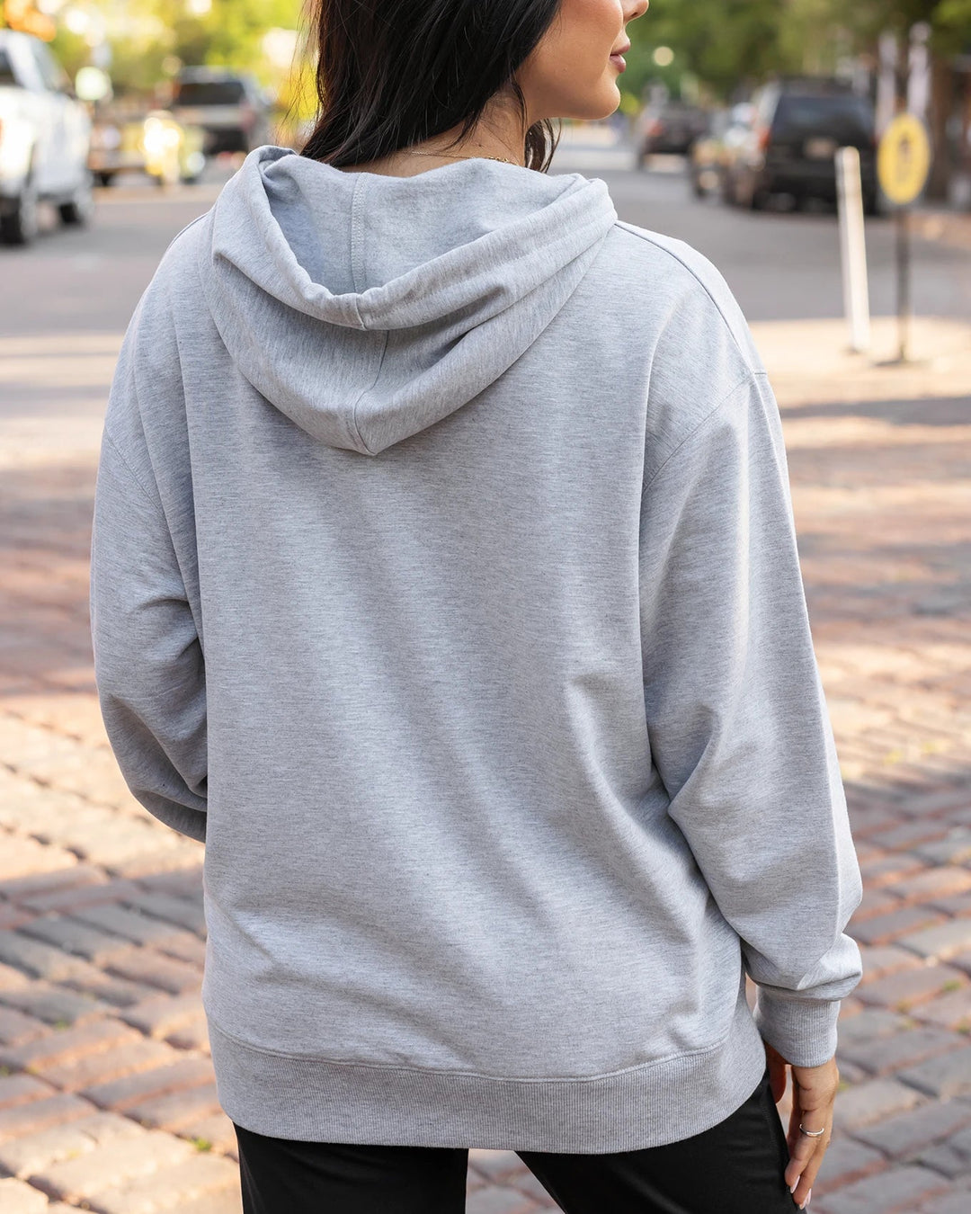 Signature Soft Oversized Hoodie in Heather Grey by Grace & Lace