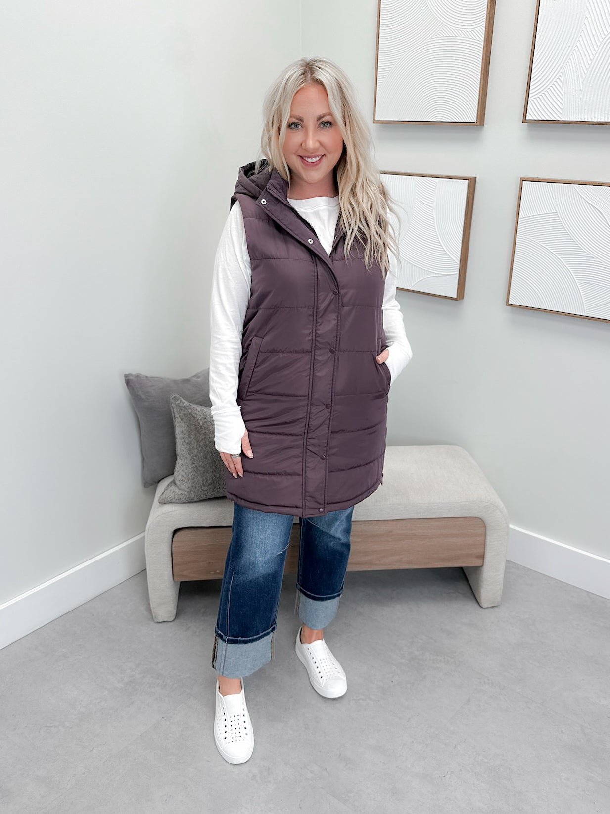 609 Vest in Plum by Twenty Nine The Label