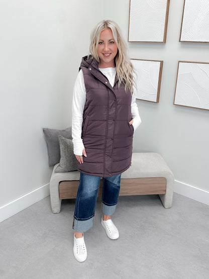 609 Vest in Plum by Twenty Nine The Label