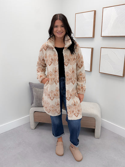 Sonoma Fleece Jacket in Aztec Creme Brûlée