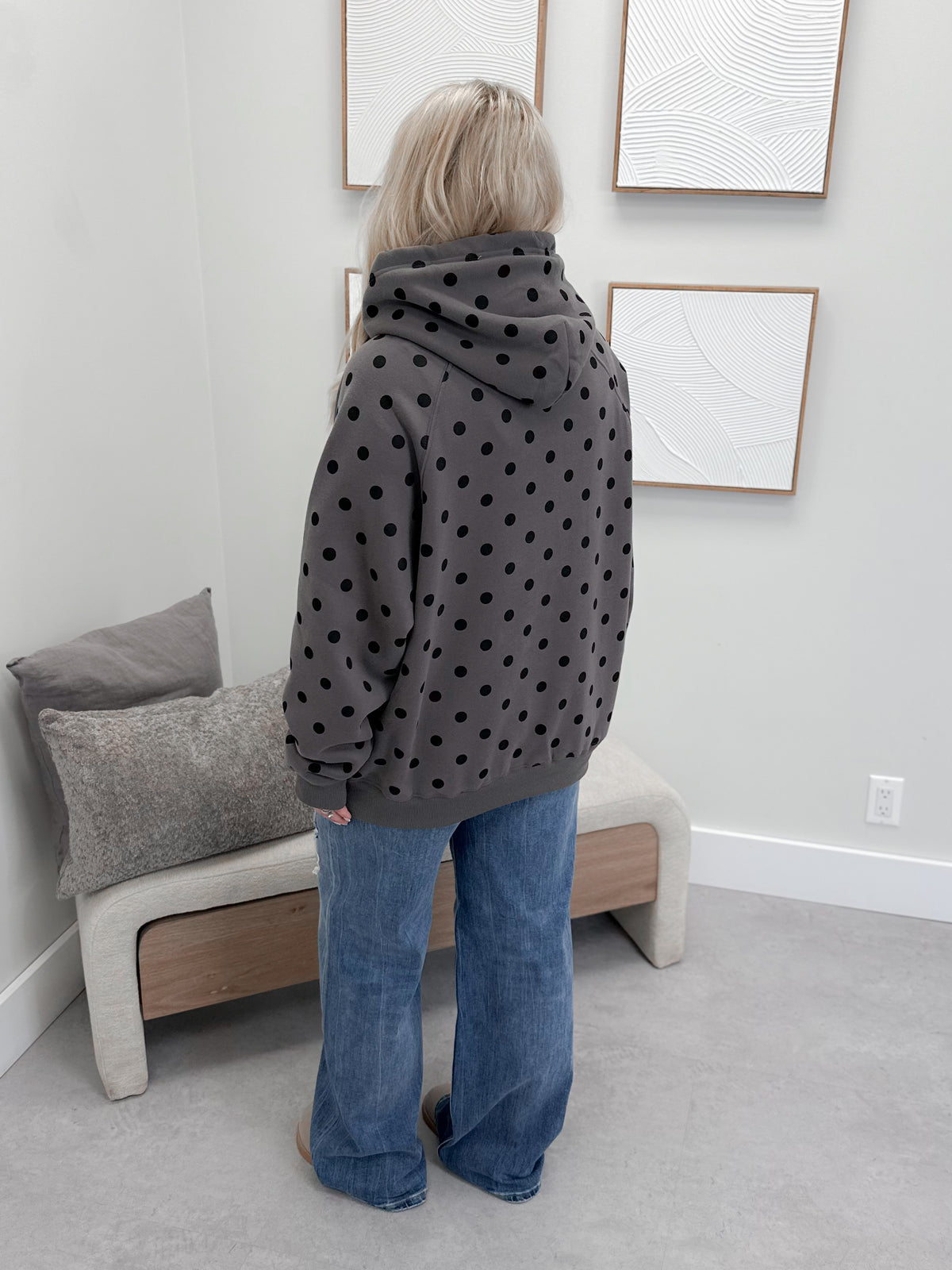 Ronin Dot Hoodie in Grey