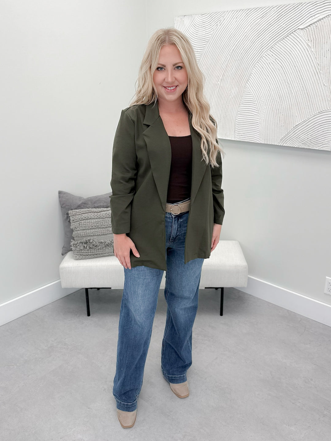 Bronwen Blazer in Olive