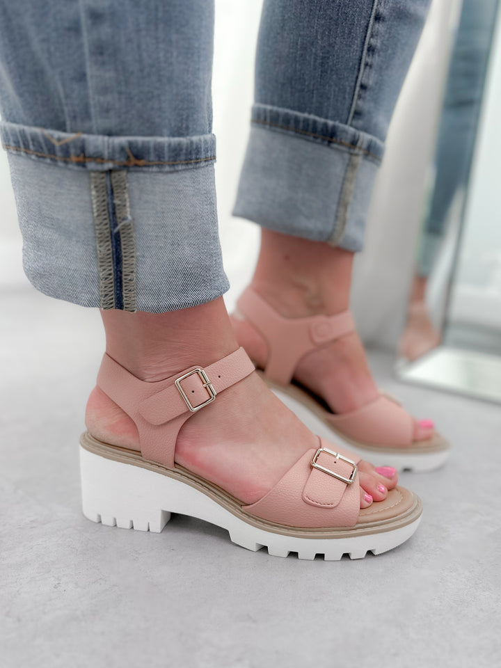 Hansel Chunky Heel in Blush