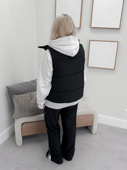 Cool Day Puffer Vest in Black