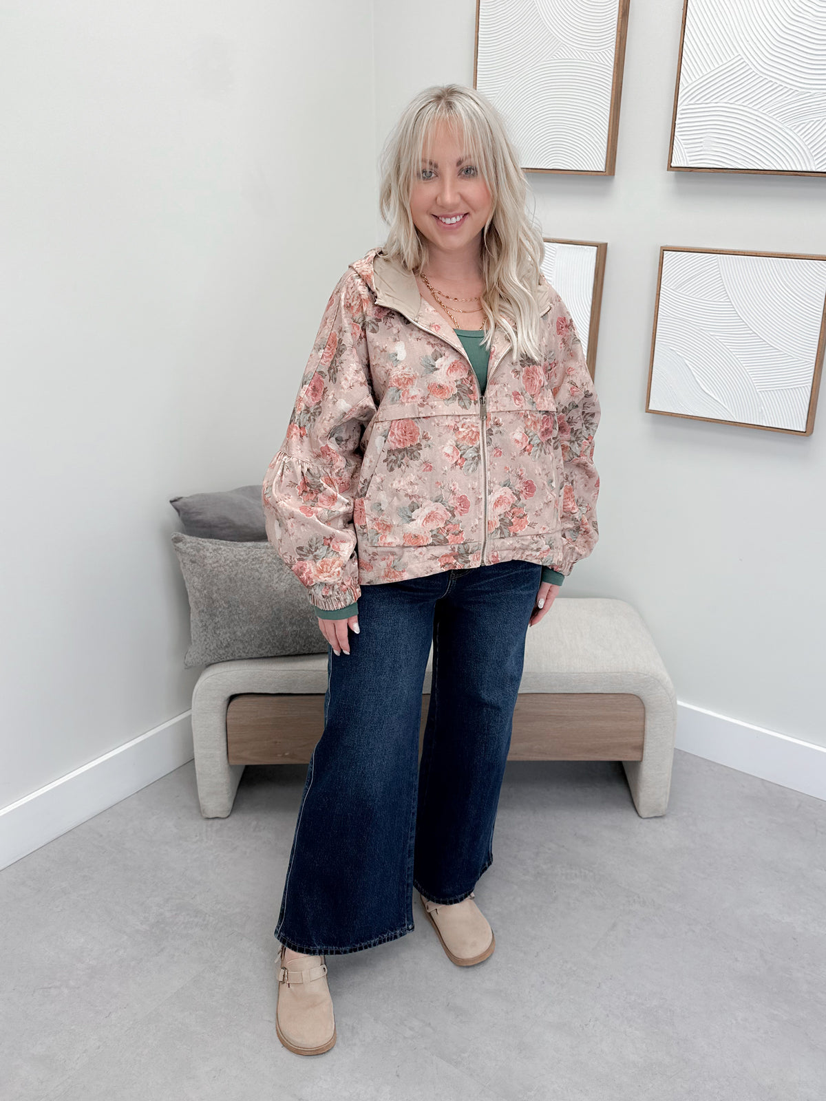 Rosie Jacket in Floral Mauve Floral