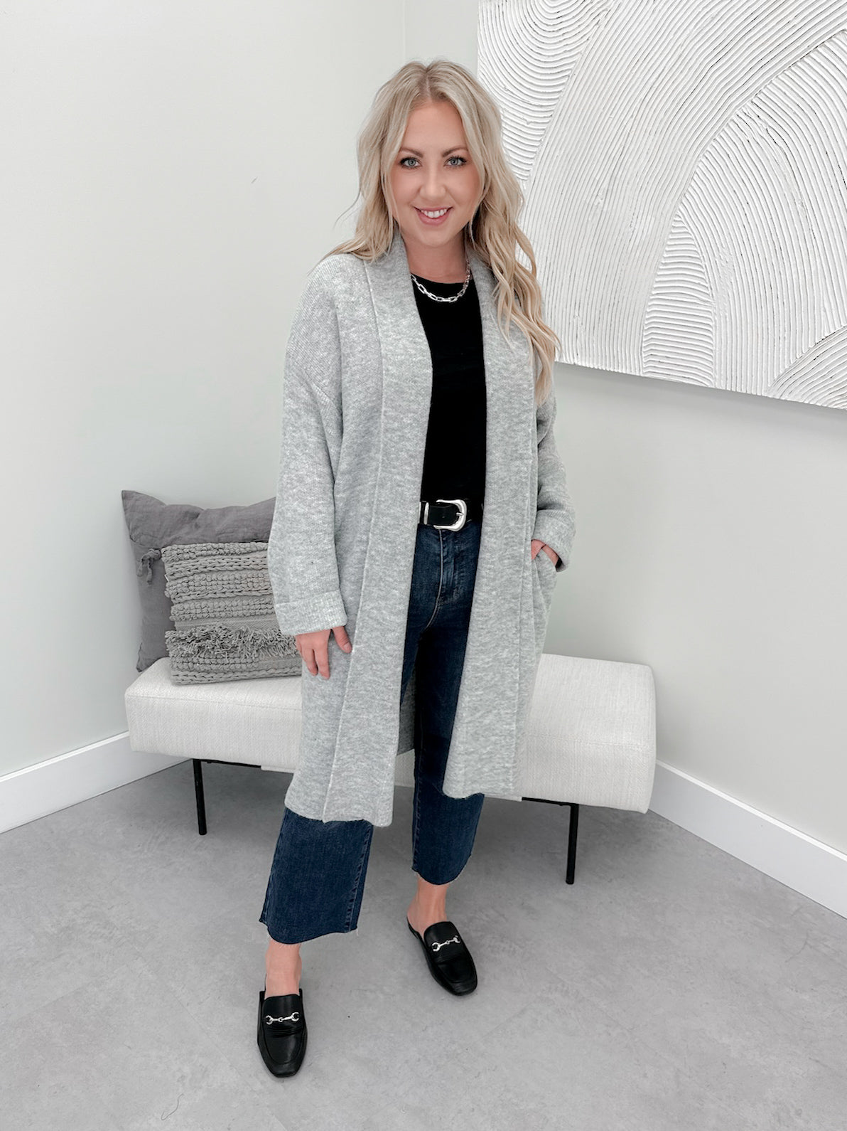 Nalani Cardigan in Grey - Medium