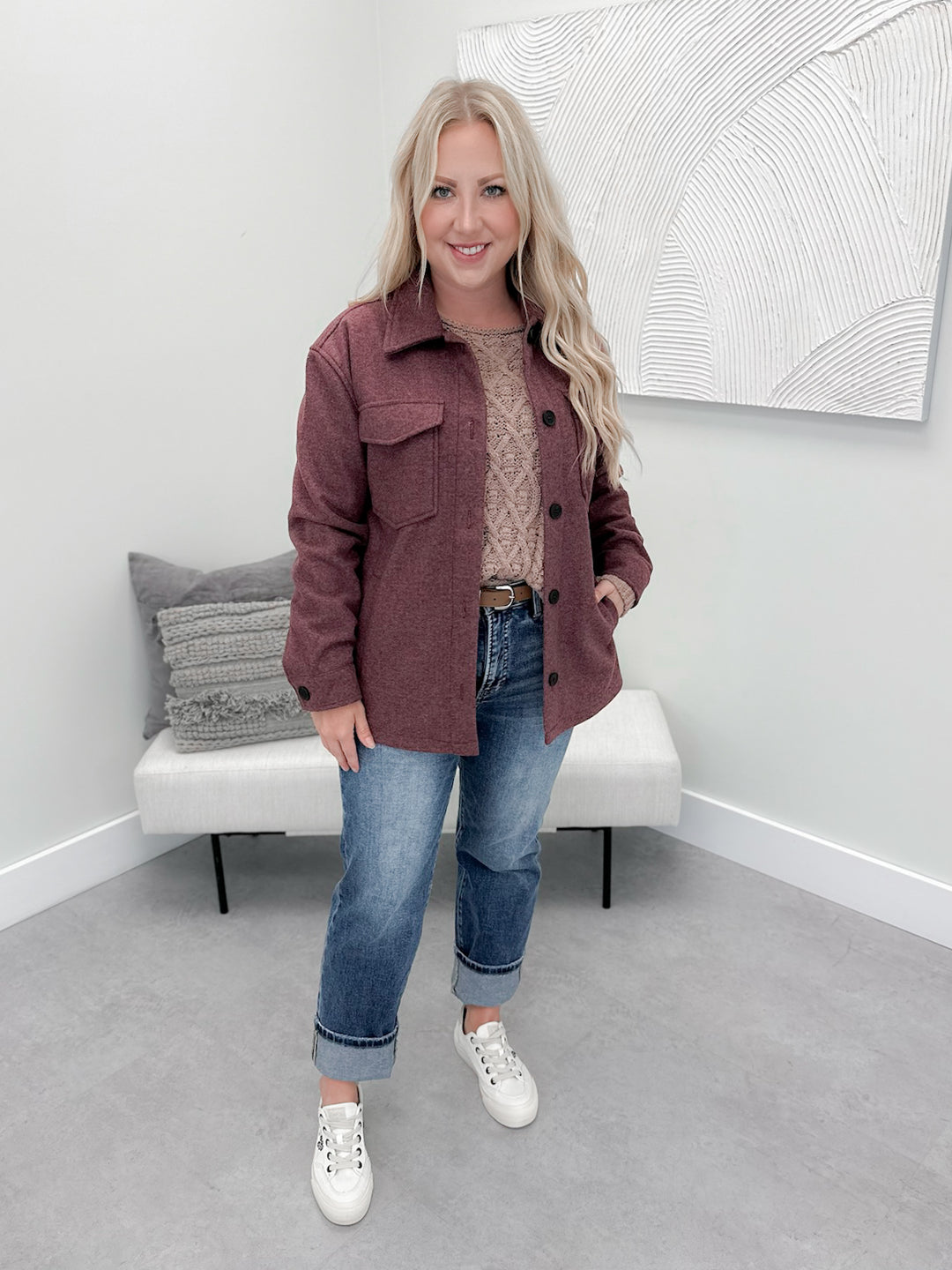 Autumn Shacket in Wine