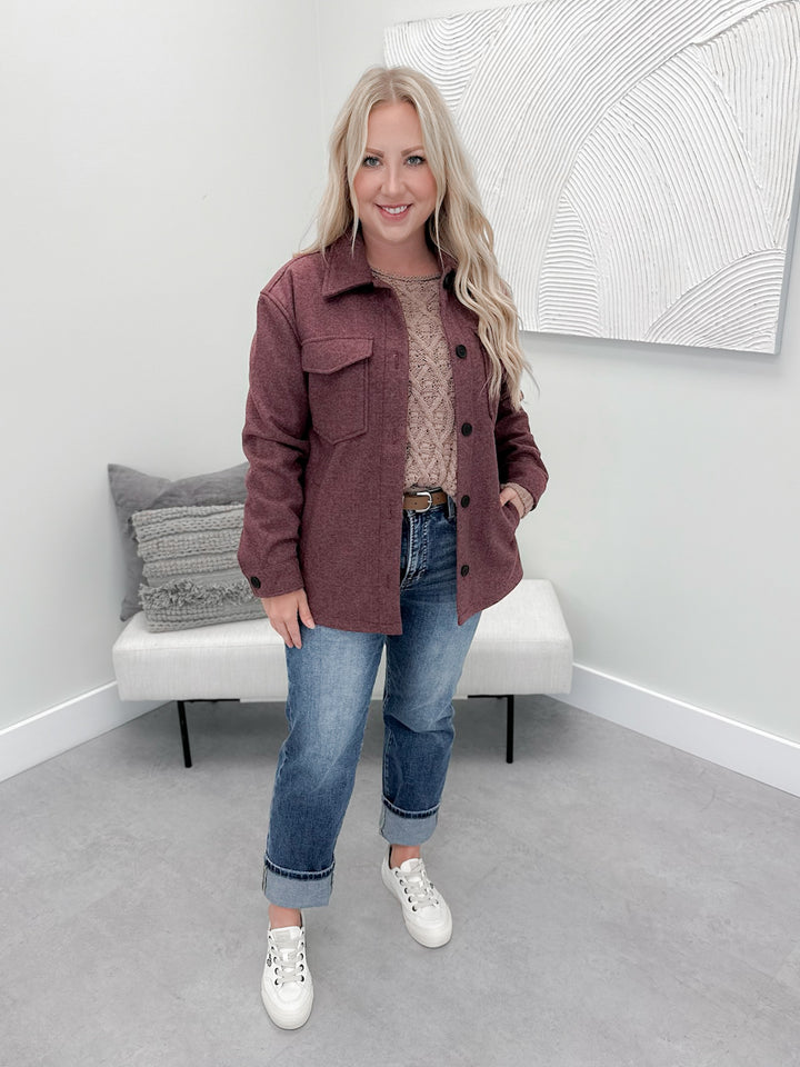 Autumn Shacket in Wine
