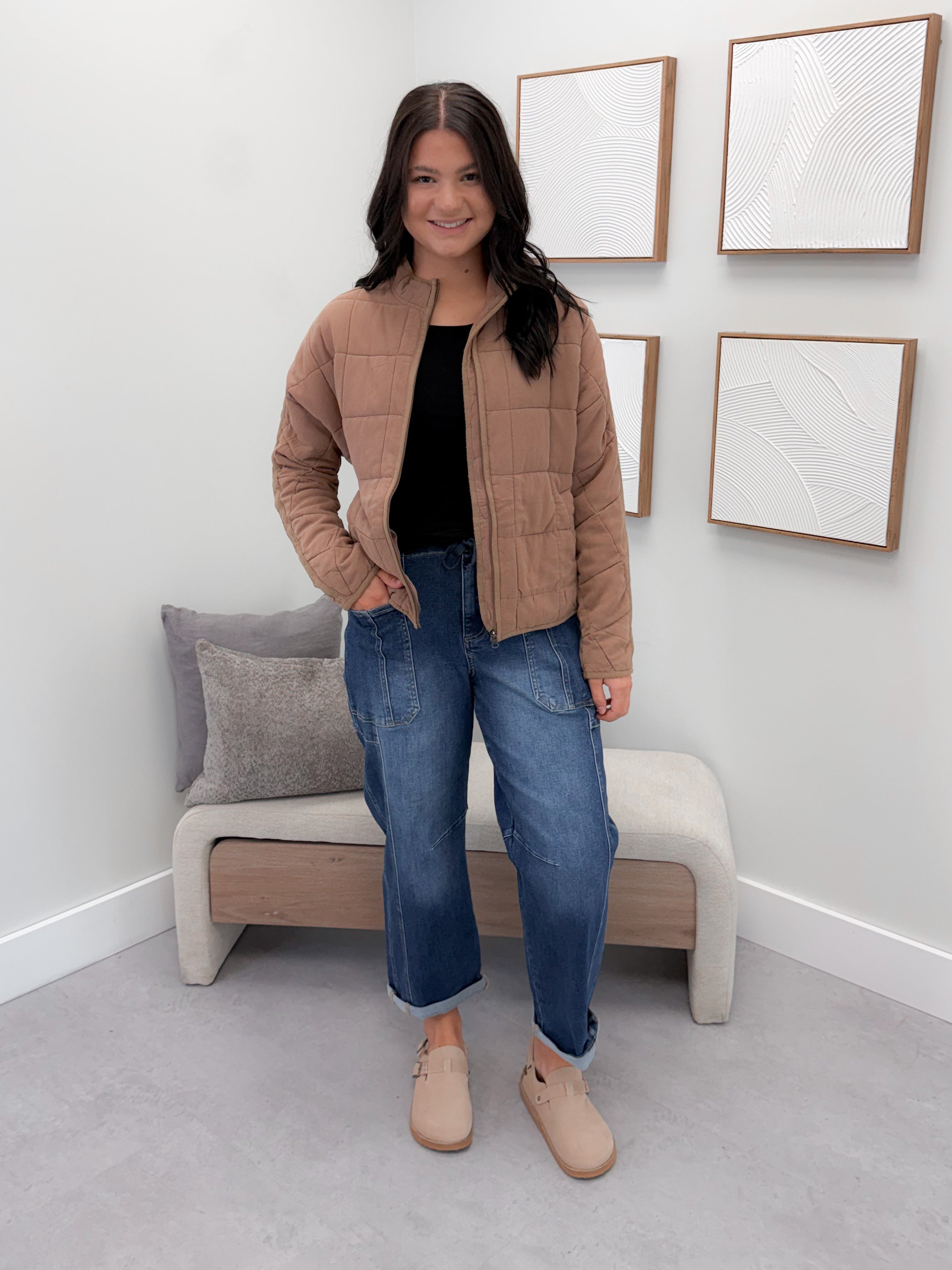 Kit Jacket in Tan