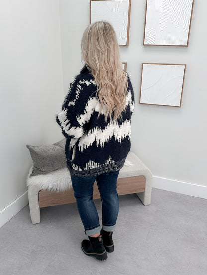 Murren Coatigan in Navy - L/O Small