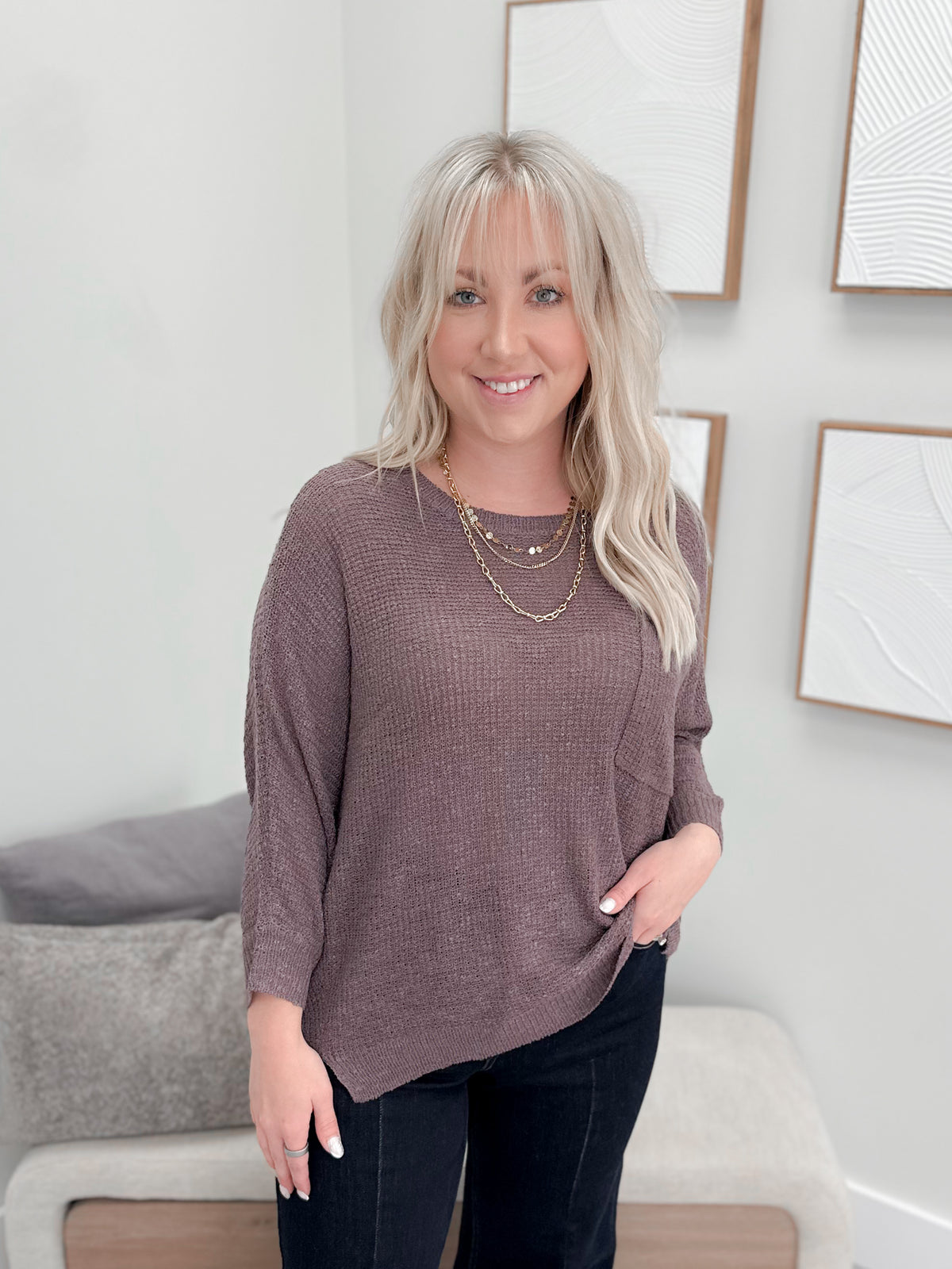 Luna Sweater in Violet