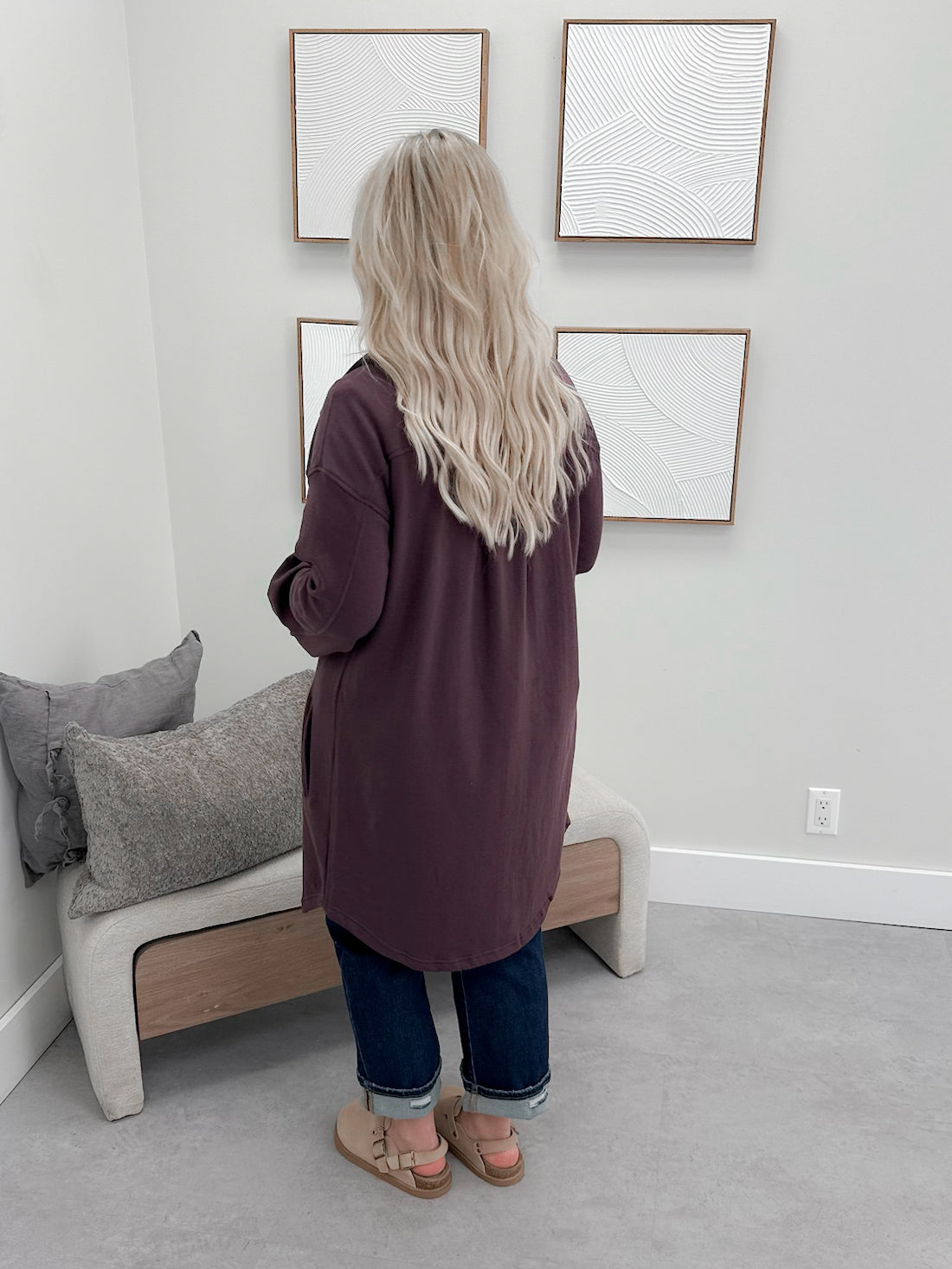 501 Shacket in Plum by Twenty Nine the Label