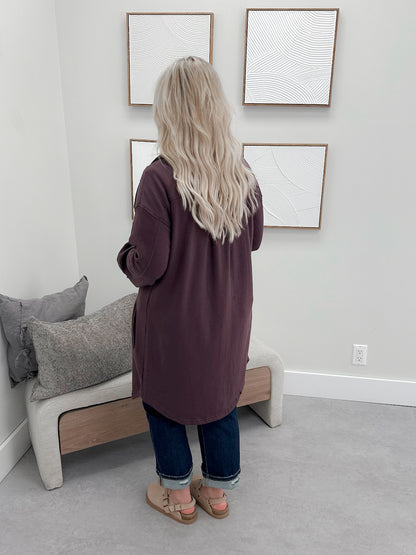 501 Shacket in Plum by Twenty Nine the Label