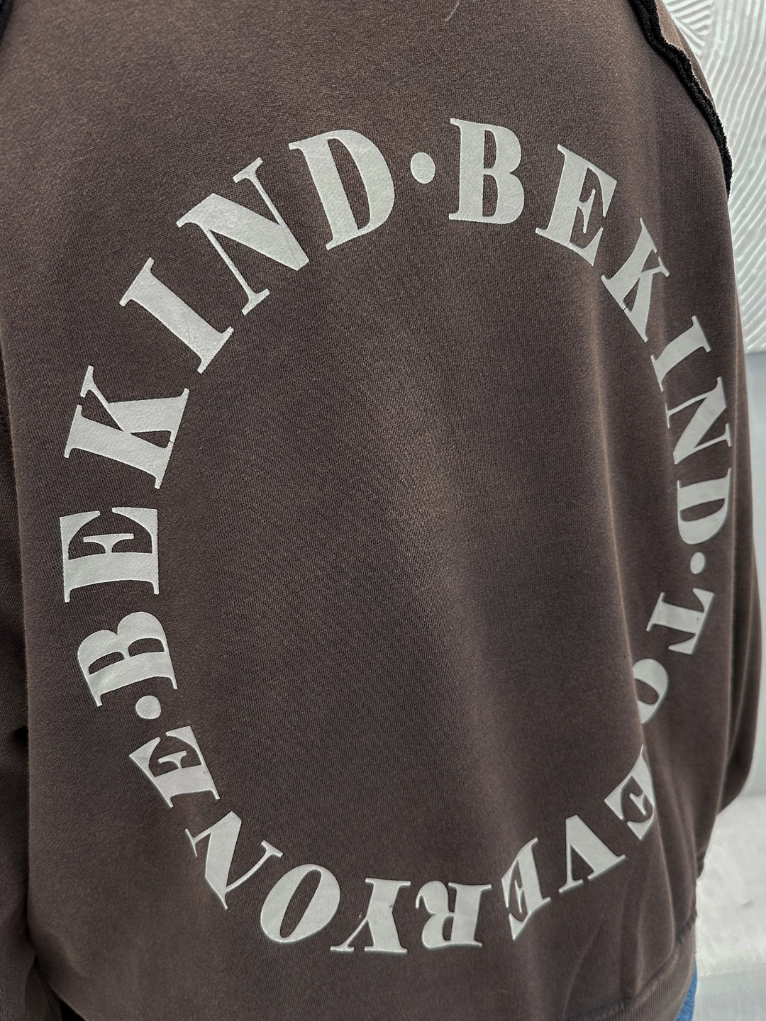 Be Kind Pullover in Ash Brown - Size Small