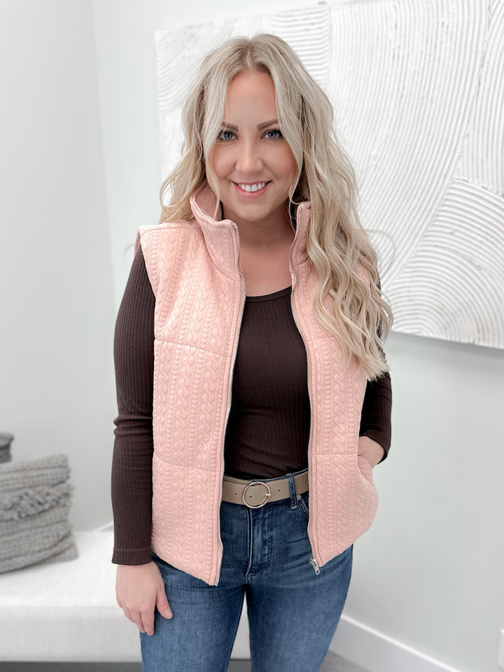 Sweet Treat Vest in Rose